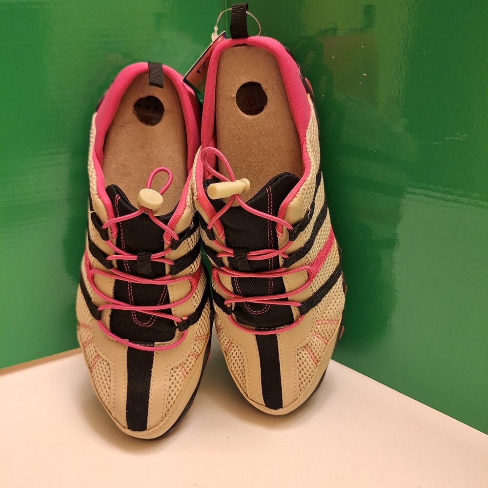 Sand N Sun Water Shoes - Tan Mesh w/ Black & Pink - Women's Size 8 NWT